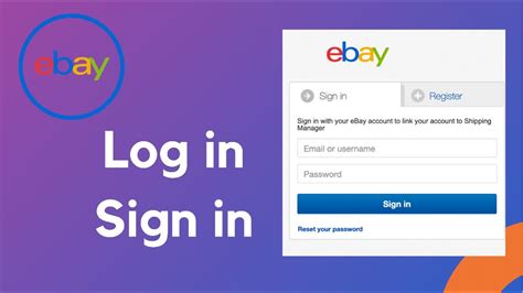 ebay login homepage account